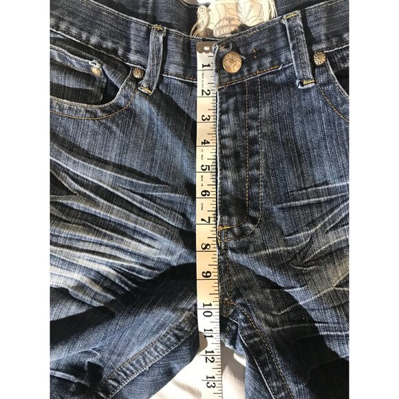 F.U.S.A.I Focus USA Inc Men's Creased Embroidered Jeans - Picture 5 of 10